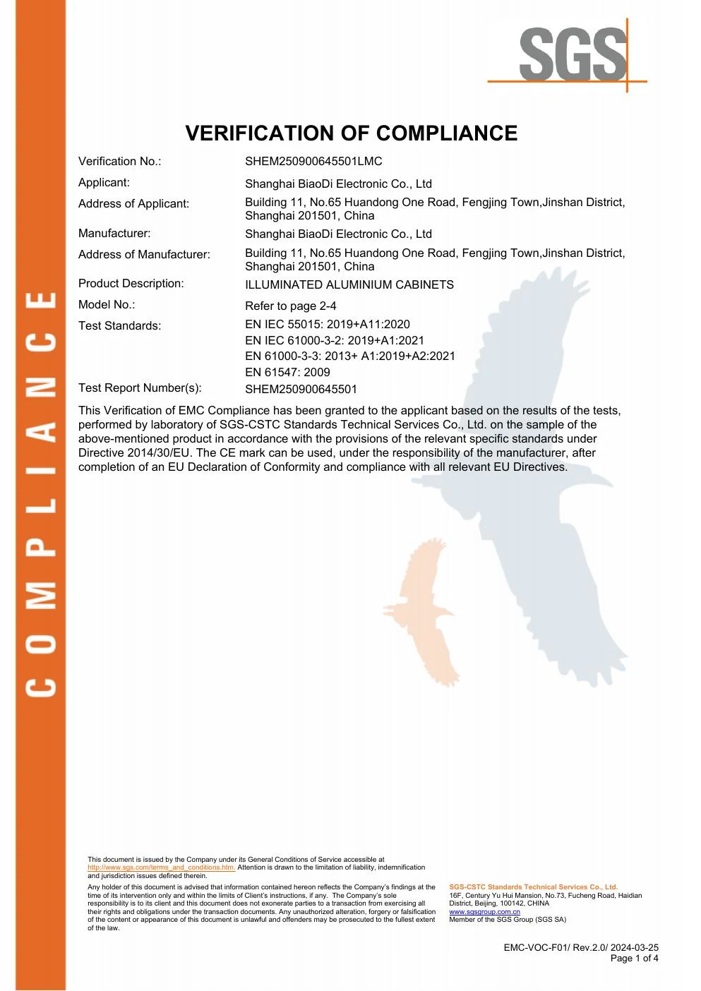 CE EMC Verification document preview
