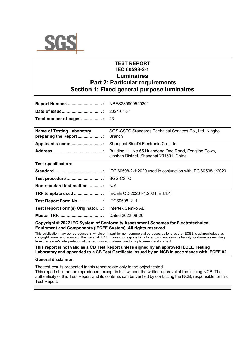 IEC 60598-2-1 document preview
